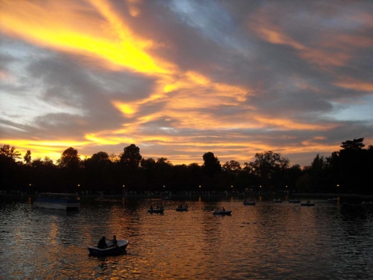 Sunset in Retiro, Madrid