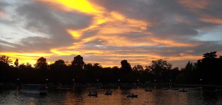 Sunset in Retiro, Madrid