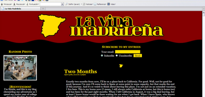 La Vida Madrileña layout