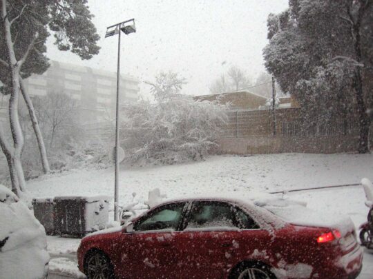 Snow in Barcelona