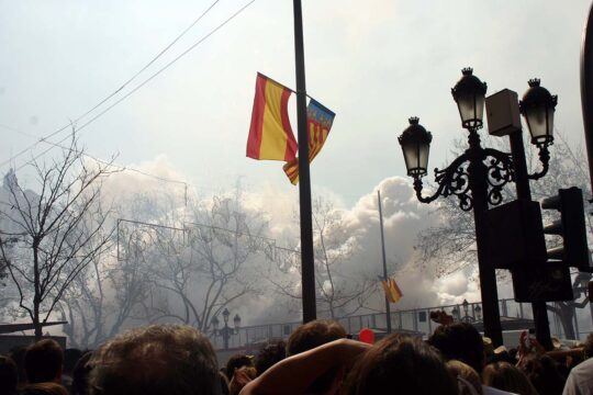 La mascletà, Valencia, Spain