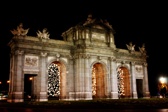 Puerta de Alcalá, Madrid, Spain, Christmas