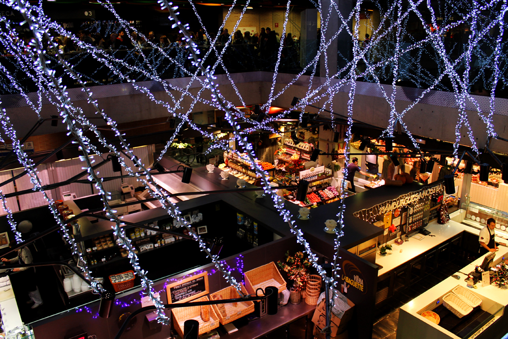 Mercado San Antón in Chueca, Madrid Christmas