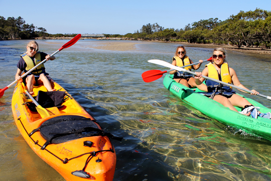 Kayaking in Bundeena. Check out those deep waters, those rough rapids.