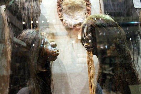 Shrunken heads, Pitt Rivers Museum, Oxford, England