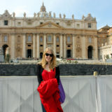 Gazillions of seats set up in front of the basilica for Easter mass