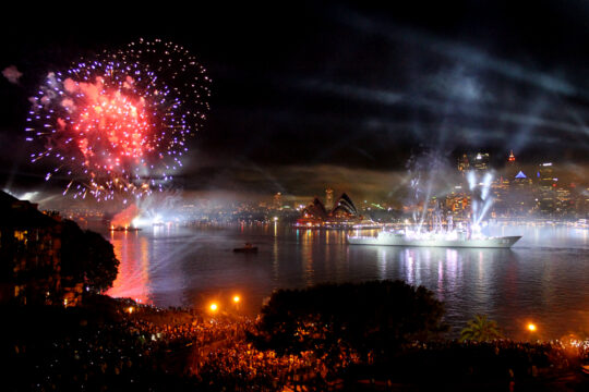 Sydney Harbour fireworks - Fleet Review