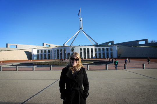 Partying with Tony Abbott at Australian Parliament in Canberra