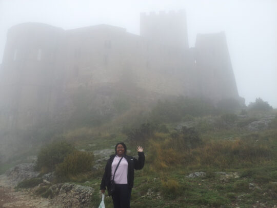 Betty in Loarre, a town in Huesca Province (Aragón) with one of the best-preserved Medieval castles in Europe