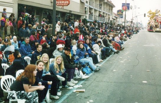 Looking stylish at the Rose Parade when I was 12