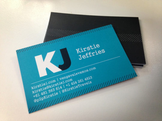 Kirstie Jeffries business cards