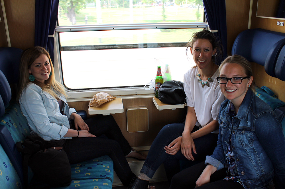 My travel buddies on board the Ljubljana-bound train