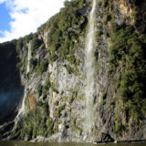 Milford Sound waterfalls, New Zealand