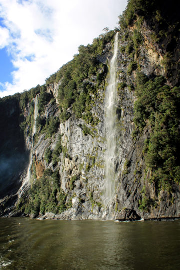 Milford Sound waterfalls, New Zealand