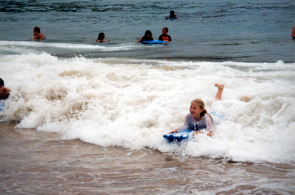 Boogie boarding Hawaii cruise