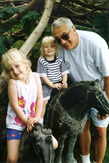 In Hawaii at an early age with my sister and grandpa. He even went by the Hawaiian word for grandpa, Tutu