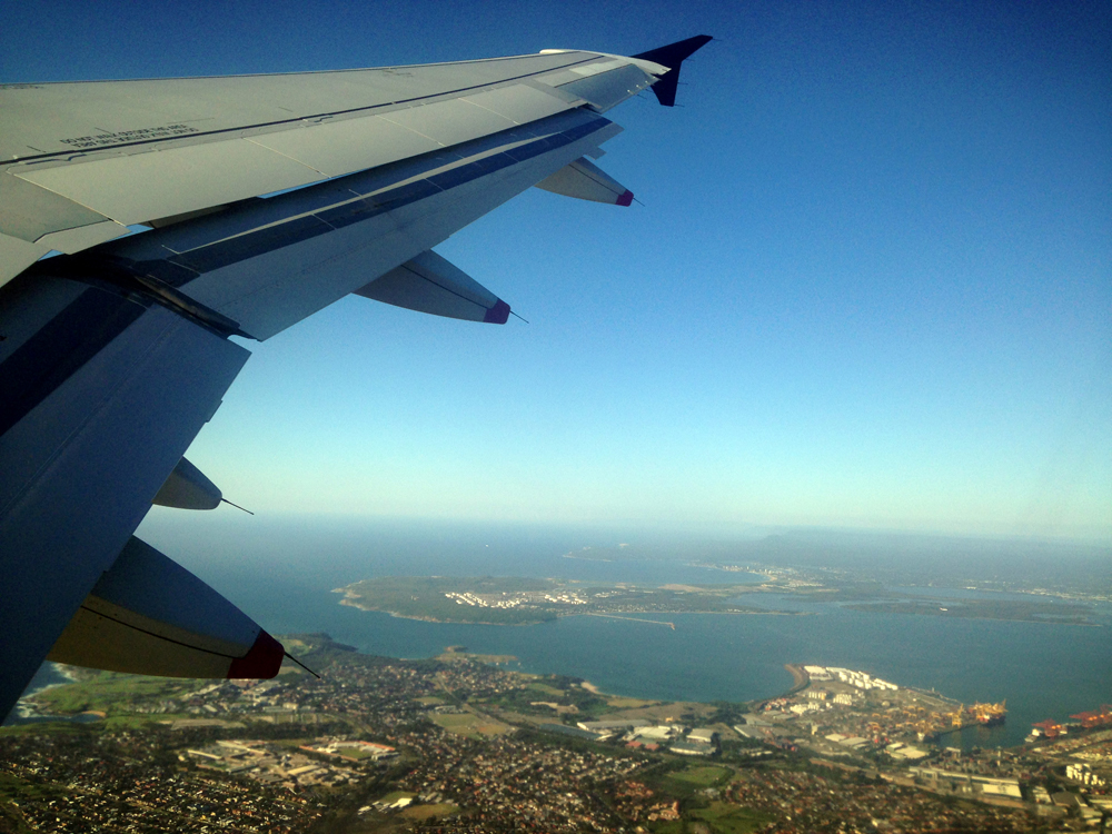Sydney, Australia from airplane