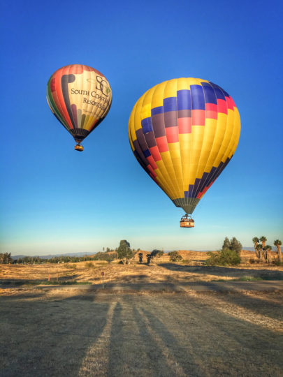 Hot air ballon ride, Pechanga