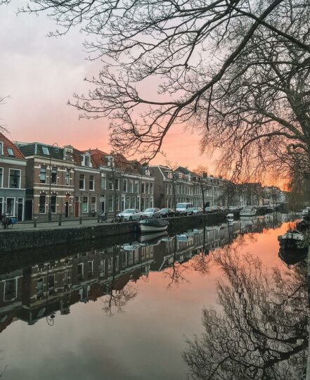 Haarlem, Netherlands sunset