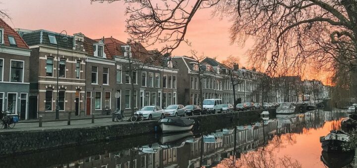 Haarlem, Netherlands sunset