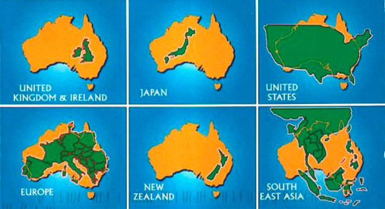 Australia's size map
