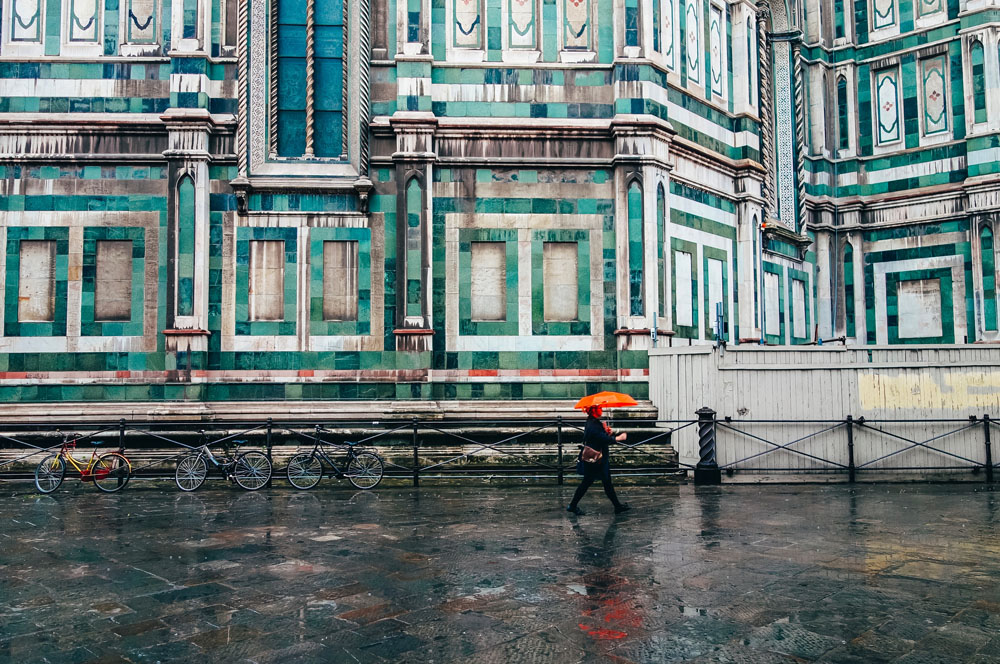 Florence, Italy rain