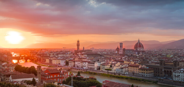 Florence, Italy sunset