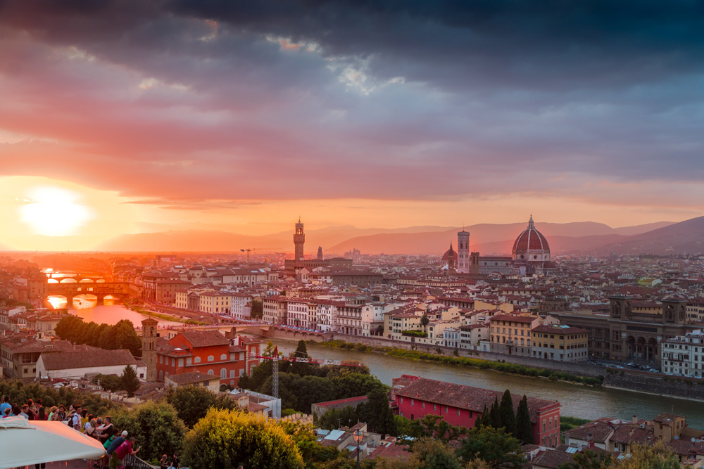 Florence, Italy sunset