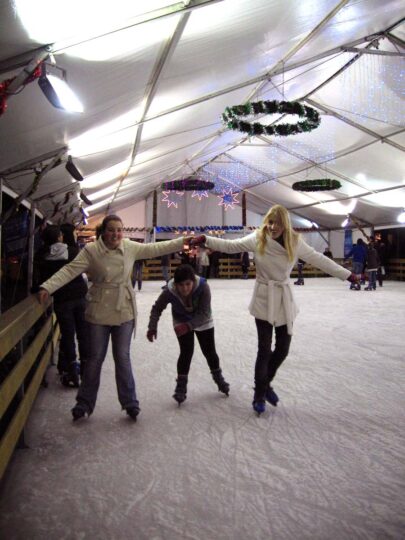 Ice skating in Madrid