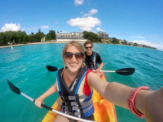 Kayaking in Barbados