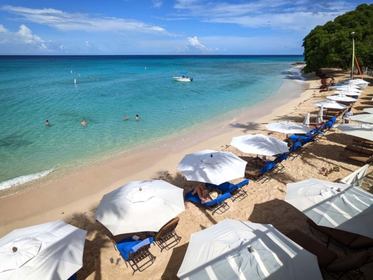 Waves Hotel beach, Barbados