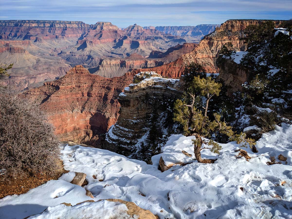 Grand Canyon with snow