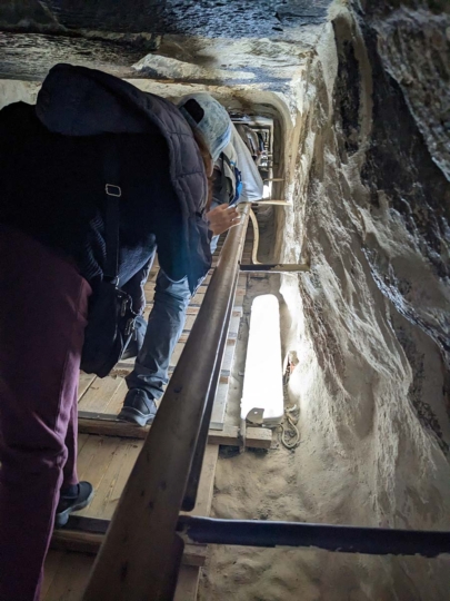 Entering the Pyramid of Khufu